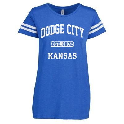 Dodge City Kansas KS Vintage State Athletic Style Enza Ladies Jersey Football T-Shirt