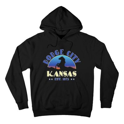 Dodge City Kansas Ks Wild Horse Hoodie