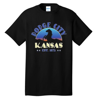 Dodge City Kansas Ks Wild Horse Tall T-Shirt