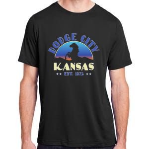 Dodge City Kansas Ks Wild Horse Adult ChromaSoft Performance T-Shirt