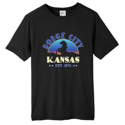 Dodge City Kansas Ks Wild Horse Tall Fusion ChromaSoft Performance T-Shirt