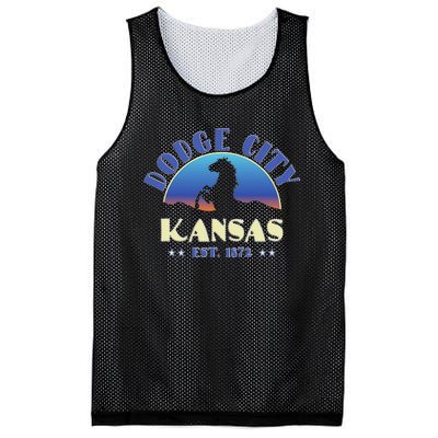 Dodge City Kansas Ks Wild Horse Mesh Reversible Basketball Jersey Tank