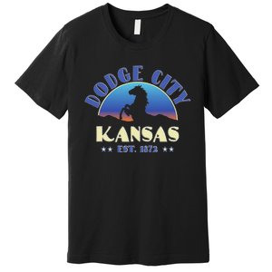 Dodge City Kansas Ks Wild Horse Premium T-Shirt