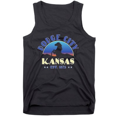 Dodge City Kansas Ks Wild Horse Tank Top