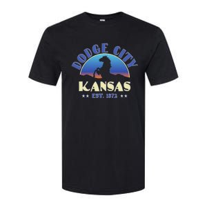 Dodge City Kansas Ks Wild Horse Softstyle CVC T-Shirt