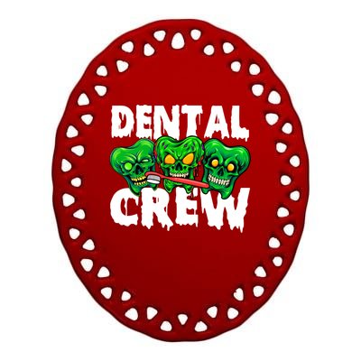 Dental Crew Lazy Halloween Costume Cool Gift Ceramic Oval Ornament