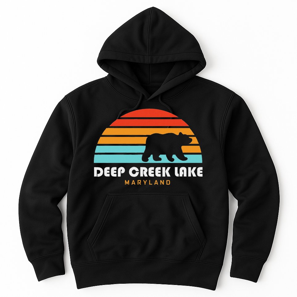 Deep Creek Lake Maryland Bear Deep Creek Lake Hoodie