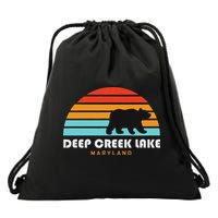 Deep Creek Lake Maryland Bear Deep Creek Lake Drawstring Bag
