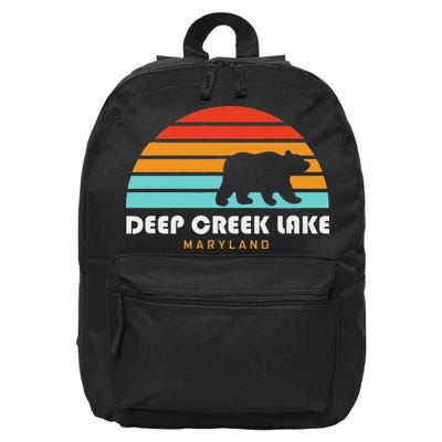 Deep Creek Lake Maryland Bear Deep Creek Lake 16 in Basic Backpack
