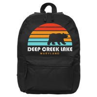 Deep Creek Lake Maryland Bear Deep Creek Lake 16 in Basic Backpack