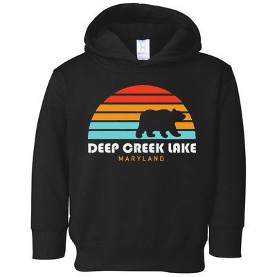 Deep Creek Lake Maryland Bear Deep Creek Lake Toddler Hoodie