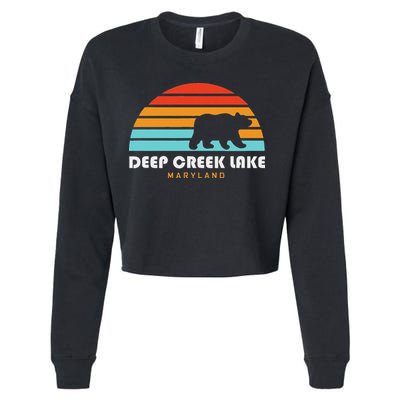 Deep Creek Lake Maryland Bear Deep Creek Lake Cropped Pullover Crew