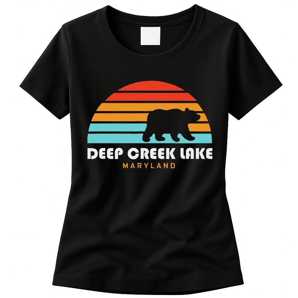 Deep Creek Lake Maryland Bear Deep Creek Lake Womens T-Shirt