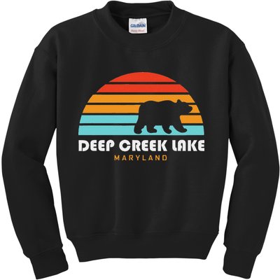 Deep Creek Lake Maryland Bear Deep Creek Lake Kids Sweatshirt
