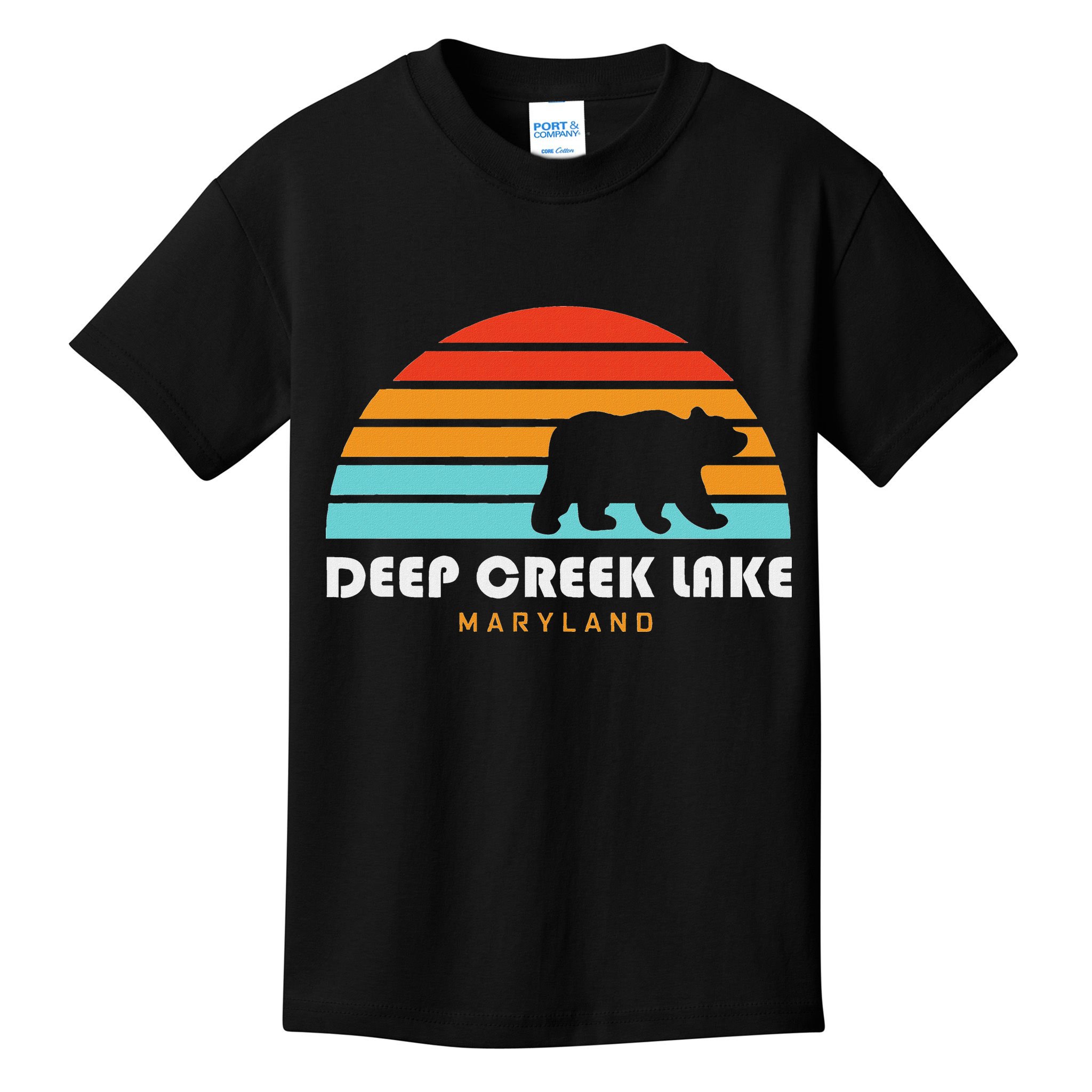 Deep Creek Lake Maryland Bear Deep Creek Lake Kids T-Shirt