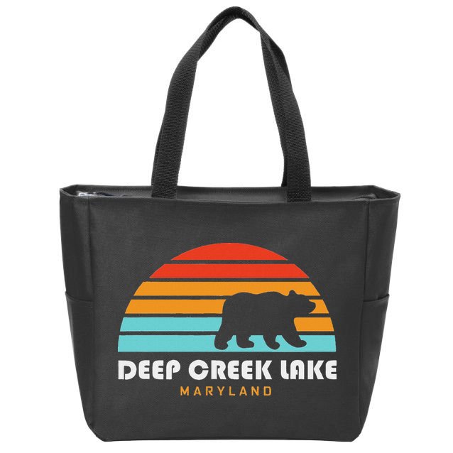 Deep Creek Lake Maryland Bear Deep Creek Lake Zip Tote Bag