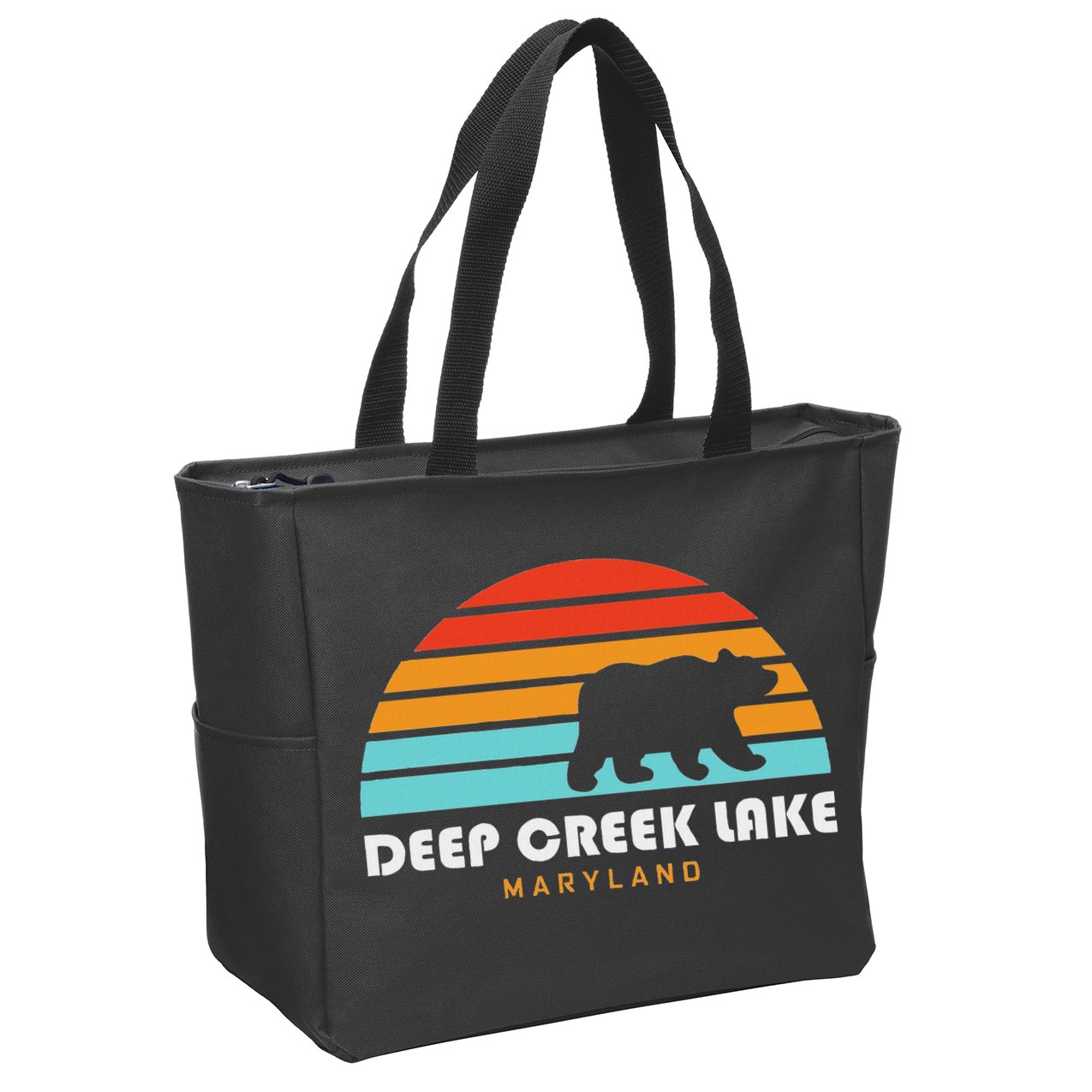 Deep Creek Lake Maryland Bear Deep Creek Lake Zip Tote Bag