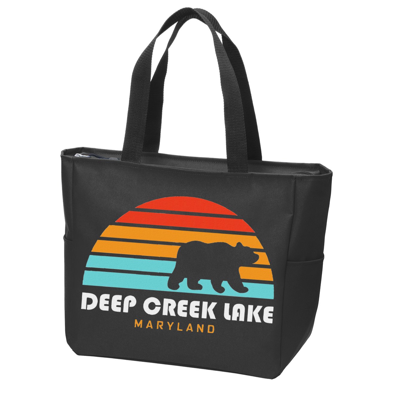 Deep Creek Lake Maryland Bear Deep Creek Lake Zip Tote Bag