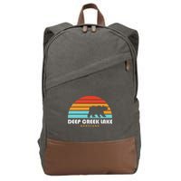 Deep Creek Lake Maryland Bear Deep Creek Lake Cotton Canvas Backpack