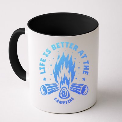 Distressed Camping Life Is Better At The Campfire Camp Life Gift Mug