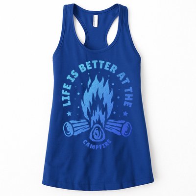 Distressed Camping Life Is Better At The Campfire Camp Life Gift Womens Tank Top