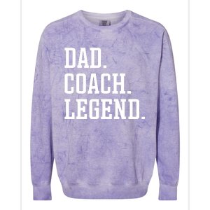 Dad Coach Legend Coach Dad Colorblast Crewneck Sweatshirt