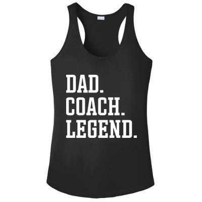 Dad Coach Legend Coach Dad Ladies PosiCharge Competitor Racerback Tank