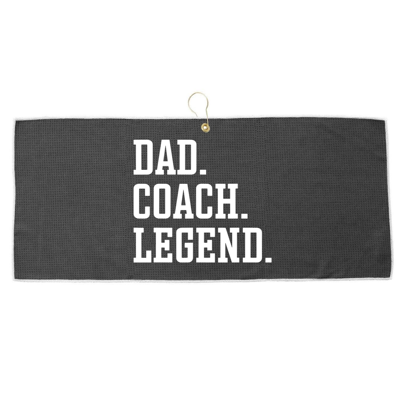 Dad Coach Legend Coach Dad Large Microfiber Waffle Golf Towel