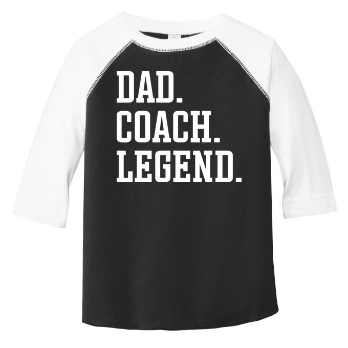 Dad Coach Legend Coach Dad Toddler Fine Jersey T-Shirt