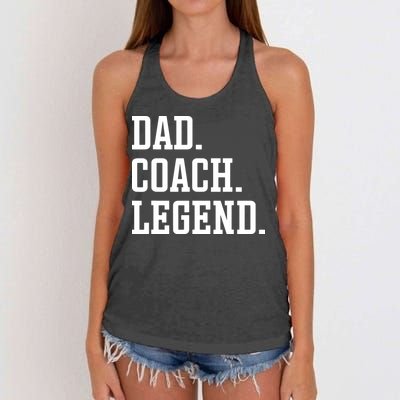 Dad Coach Legend Coach Dad Women's Knotted Racerback Tank