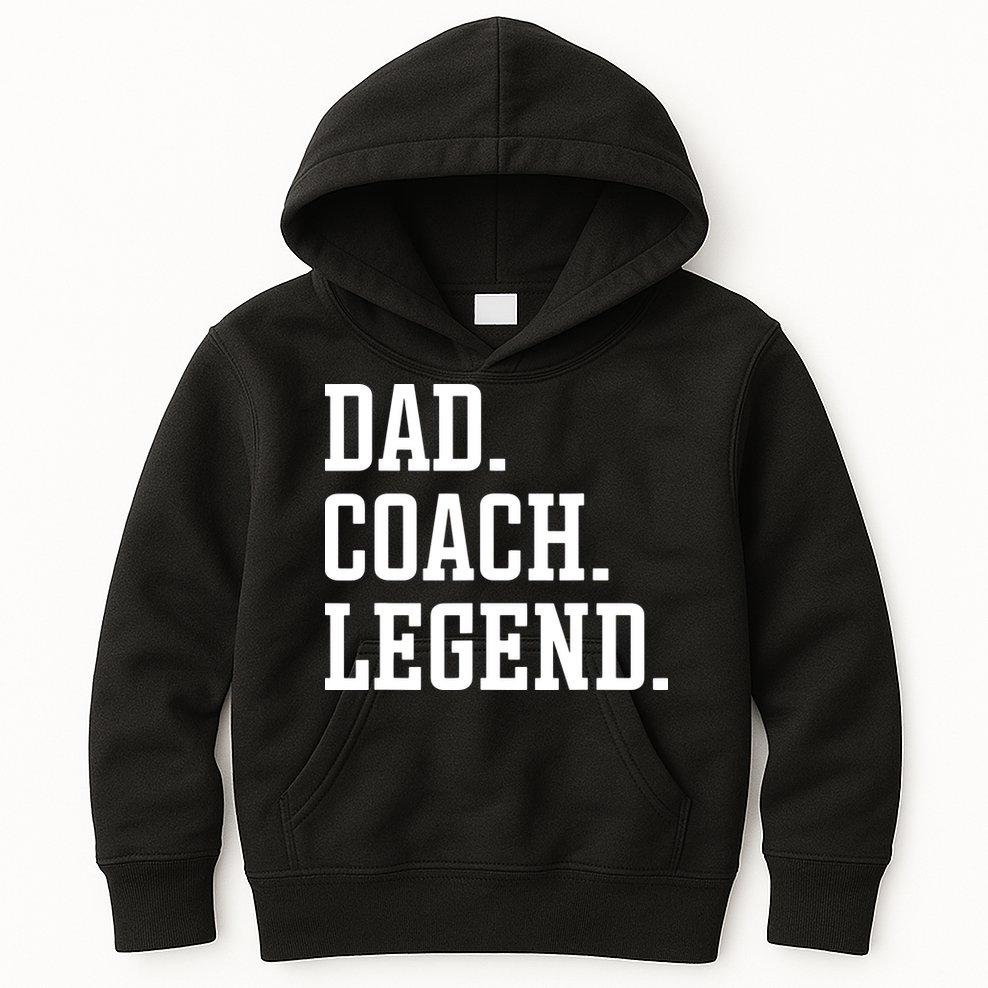 Dad Coach Legend Coach Dad Kids Hoodie
