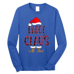 Daddy Claus Leopard Christmas Pajama Santa Gift For Father's Gift Long Sleeve Shirt