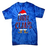 Daddy Claus Leopard Christmas Pajama Santa Gift For Father's Gift Tie-Dye T-Shirt