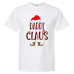 Daddy Claus Leopard Christmas Pajama Santa Gift For Father's Gift Garment-Dyed Heavyweight T-Shirt