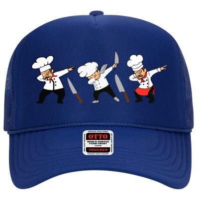 Dabbing Chef Lover Chief Cook Culinary Cool Gift High Crown Mesh Back Trucker Hat