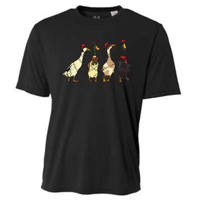 Ducks Christmas Light Cooling Performance Crew T-Shirt