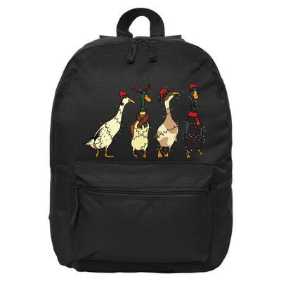 Ducks Christmas Light 16 in Basic Backpack