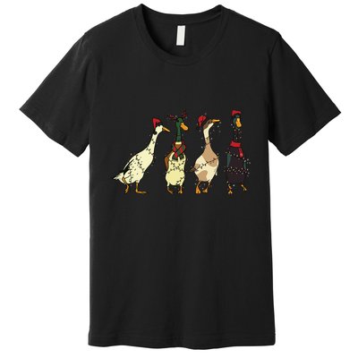 Ducks Christmas Light Premium T-Shirt