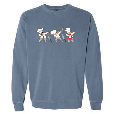 Dabbing Chef Lover Chief Cook Culinary Gift Garment-Dyed Sweatshirt