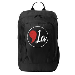 Distressed Comma La Funny Gift Kamala Harris Lovers City Backpack