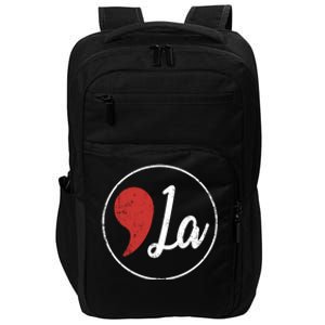 Distressed Comma La Funny Gift Kamala Harris Lovers Impact Tech Backpack