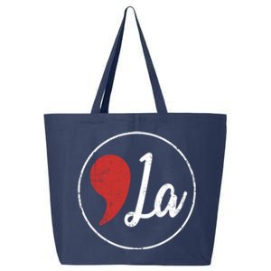 Distressed Comma La Funny Gift Kamala Harris Lovers 25L Jumbo Tote