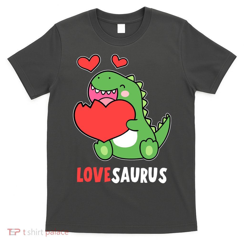 Dinosaur Cute LoveSaurus Valentines Day Heart T-Shirt