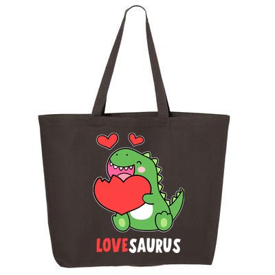 Dinosaur Cute LoveSaurus Valentines Day Heart 25L Jumbo Tote