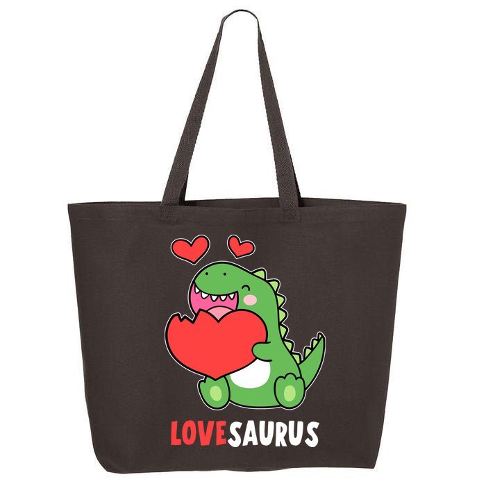 Dinosaur Cute LoveSaurus Valentines Day Heart 25L Jumbo Tote