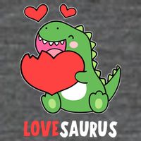 Dinosaur Cute LoveSaurus Valentines Day Heart 25L Jumbo Tote