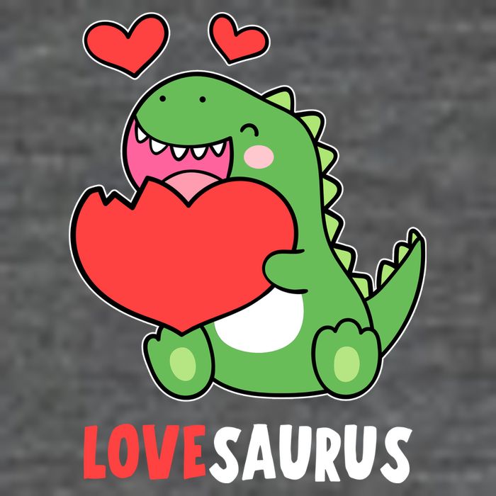 Dinosaur Cute LoveSaurus Valentines Day Heart 25L Jumbo Tote