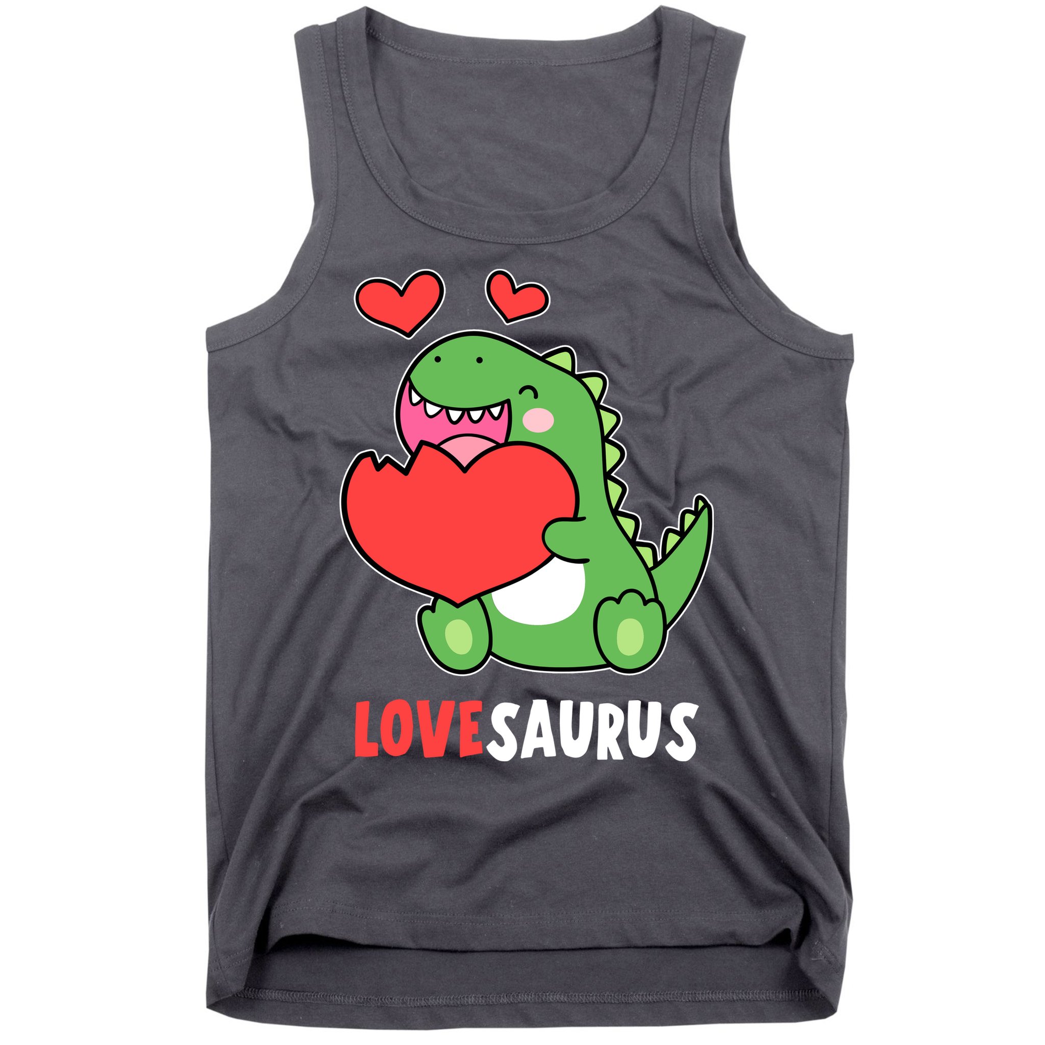 Dinosaur Cute LoveSaurus Valentines Day Heart Tank Top