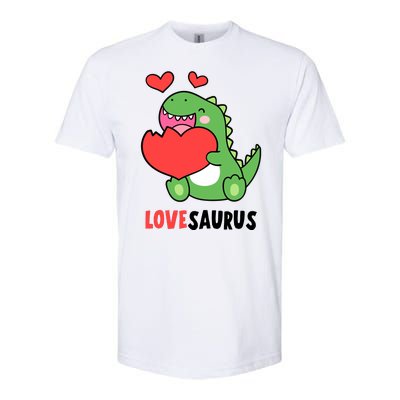 Dinosaur Cute LoveSaurus Valentines Day Heart Softstyle® CVC T-Shirt