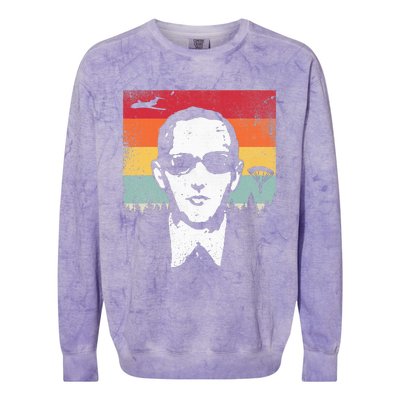 Db Cooper Lives Sketch Unsolved Mystery Urban Legend Rainbow Colorblast Crewneck Sweatshirt